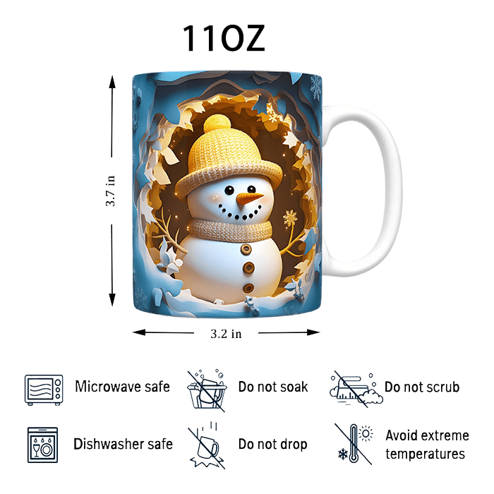 3D Christmas Coffee Mugs