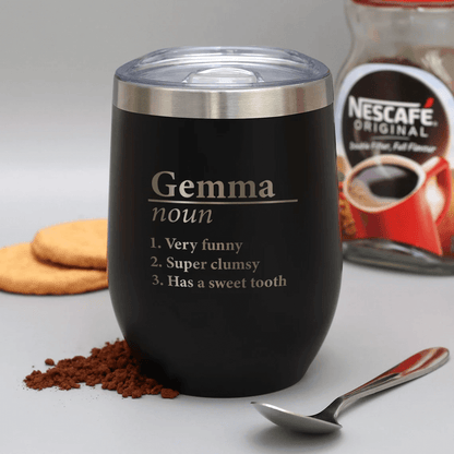 Name Definition, personalzied coffee tumbler