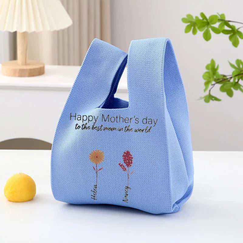 personalized knitted bags