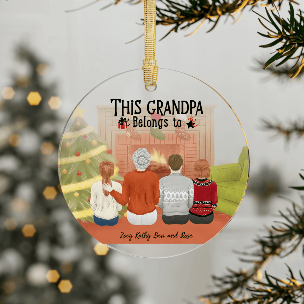 Make oneGrandparents with Grandkids, Personalized Christmas Ornament, Gift for Grandparent - 