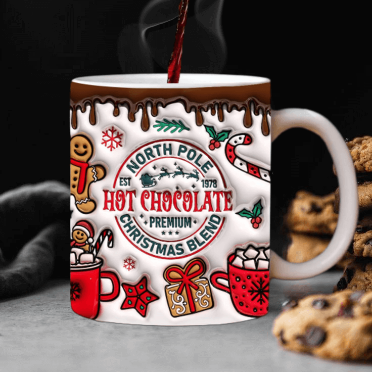 3D Christmas Coffee Mugs
