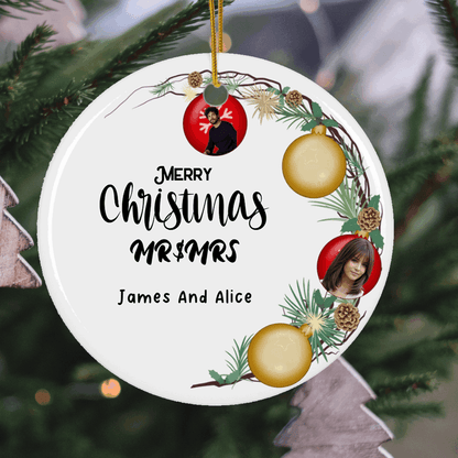 Personalized Christmas Ornament - Custom Family Photo Christmas Tree Decoration