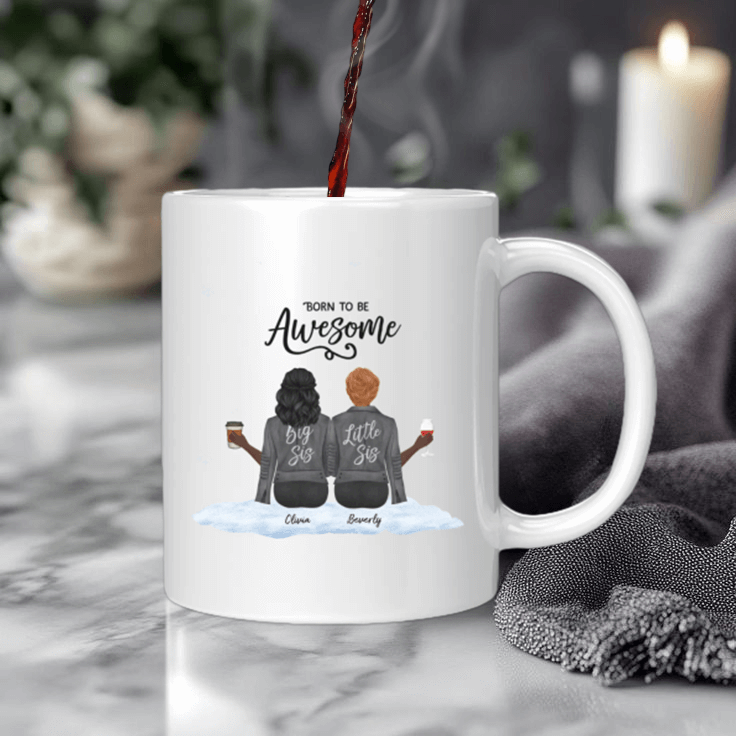 personalized coffee mugs for sisters