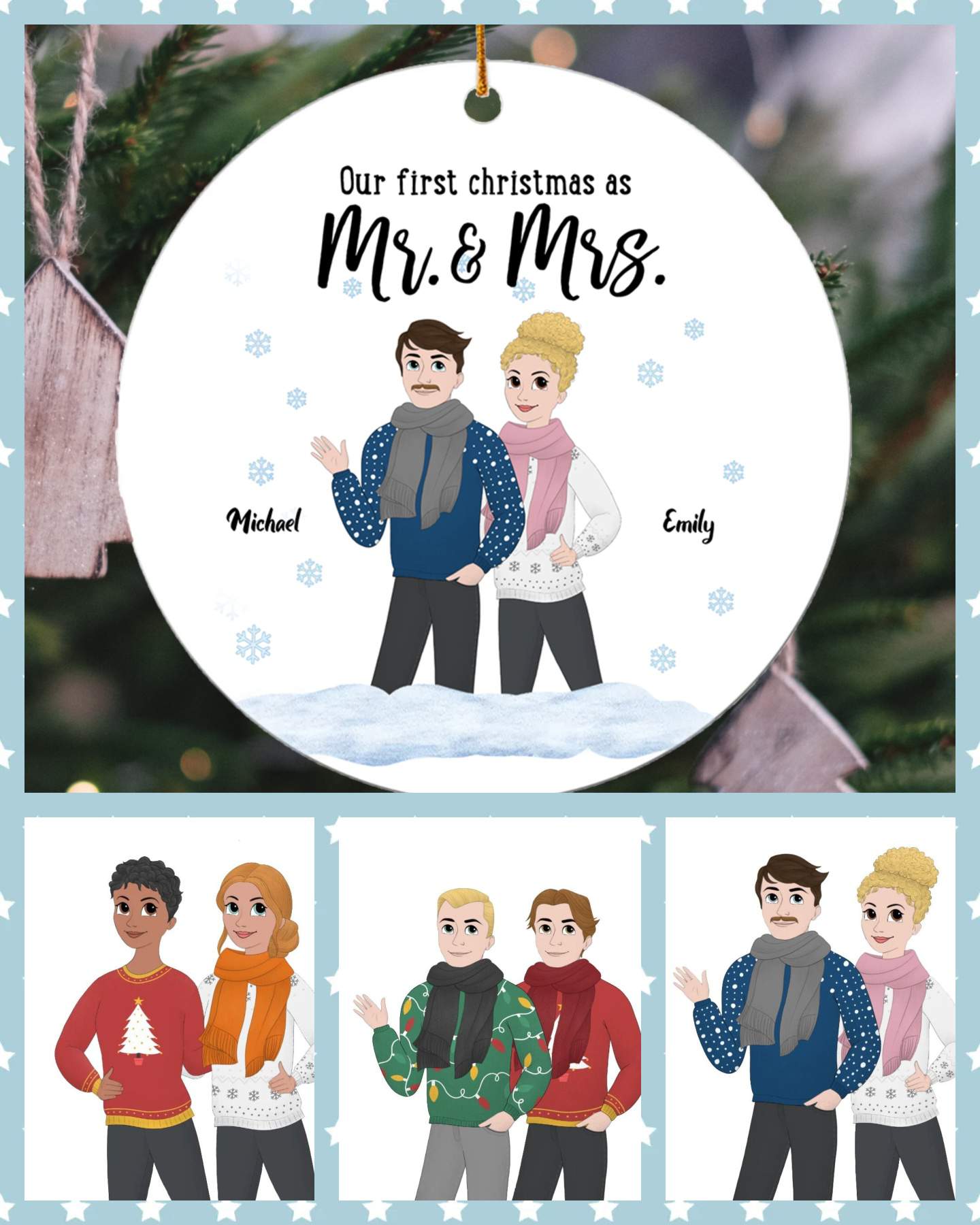 personalized christmas ornaments