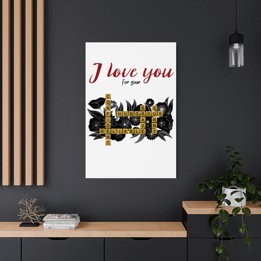custom canvas prints of crosswords