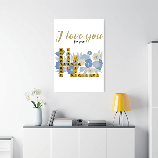 custom canvas prints of crosswords