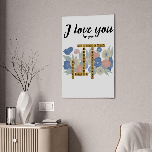 custom canvas prints of crosswords