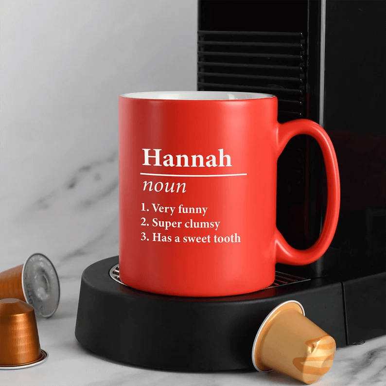 Name Definition, Personalized Coffee Mugs