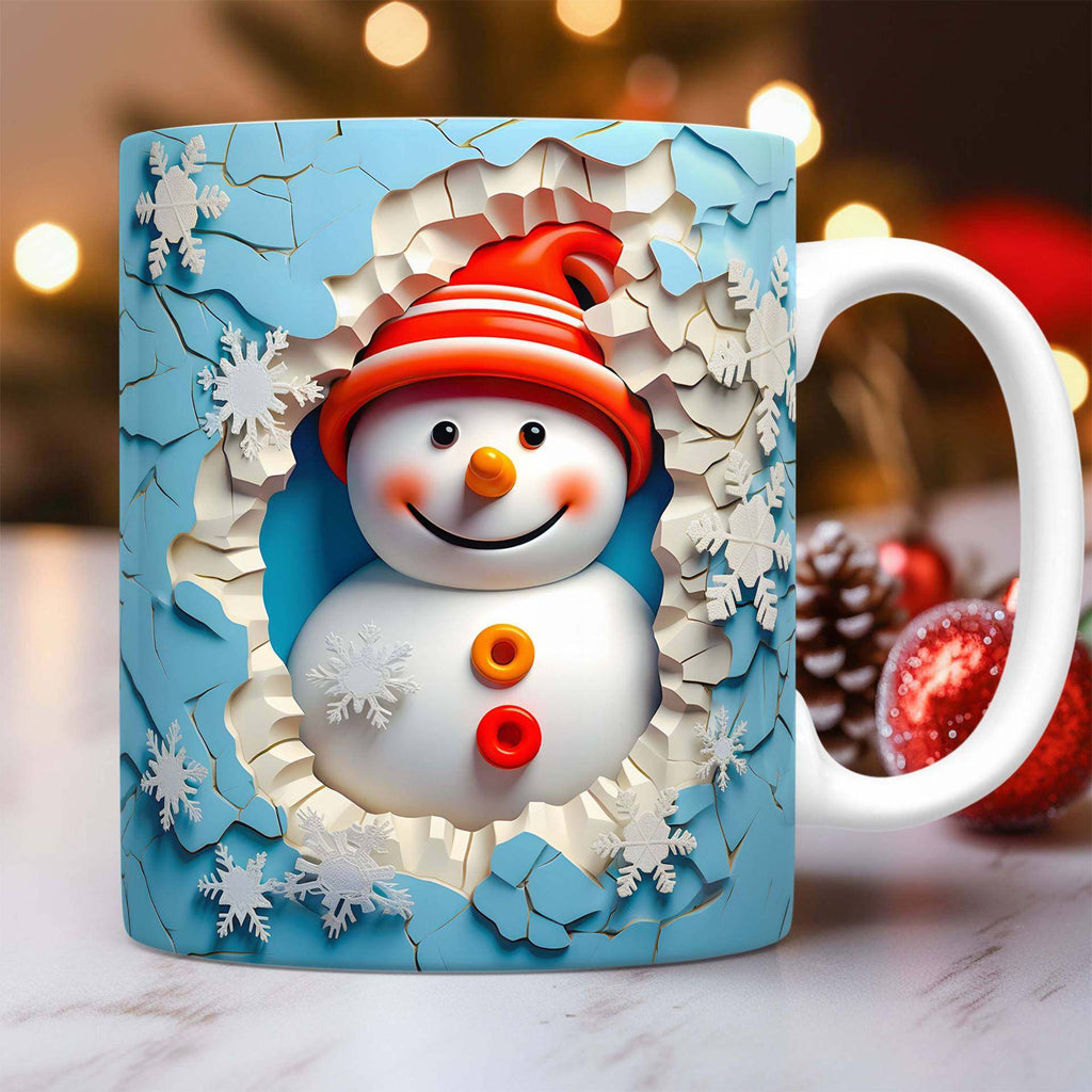 snowman coffee mug